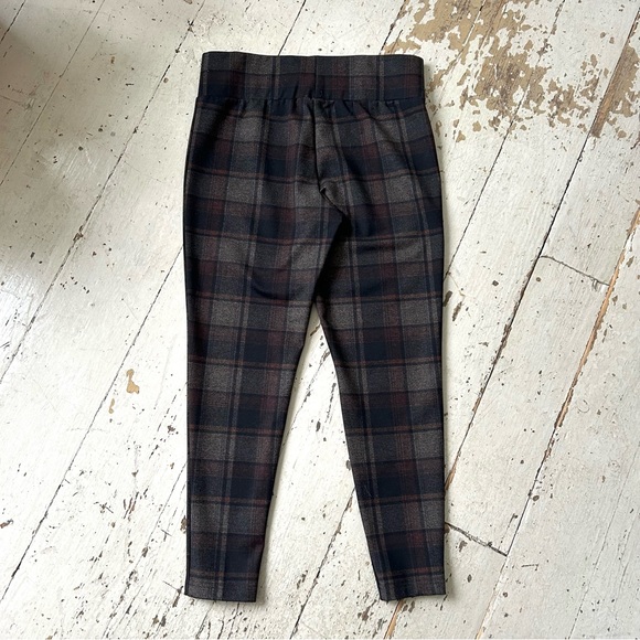 Zac & Rachel Plaid Pull On Stretch Knit Pants - Picture 3 of 13